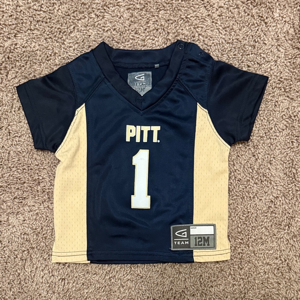 Pitt Kids Navy and Cream Jersey Top